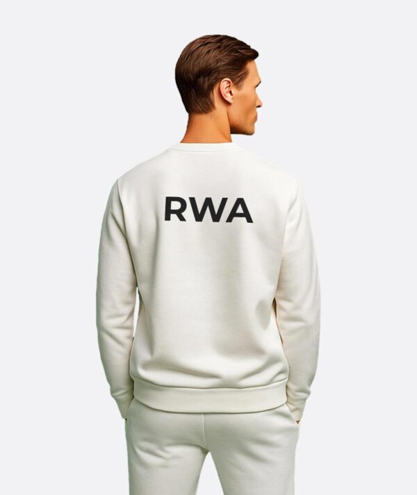 RWA Logo Sweatshirt Man's – Minimalist Swirl Design – Casual Streetwear by RWA.Inc - Image 2
