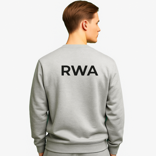 RWA Logo Sweatshirt Man's – Minimalist Swirl Design – Casual Streetwear by RWA.Inc - Image 2