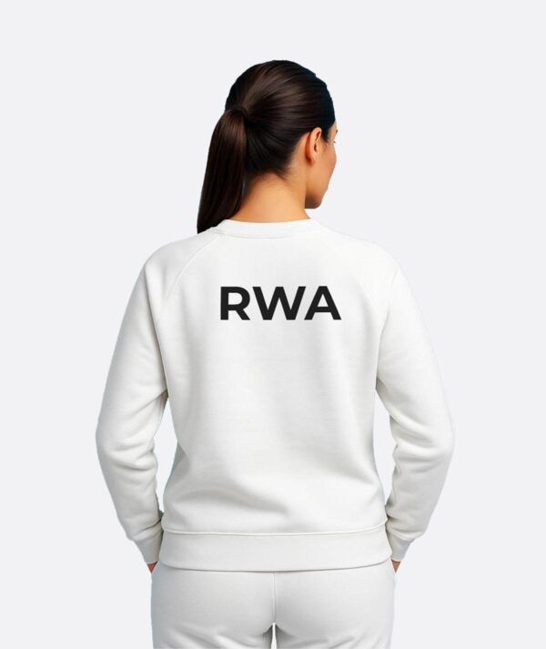 RWA Logo Sweatshirt Ladies – Minimalist Swirl Design – Casual Streetwear by RWA.Inc - Image 2