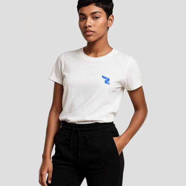 RWA Logo T-Shirt Ladies – Minimalist Swirl Design – Casual Streetwear Tee by RWA.Inc