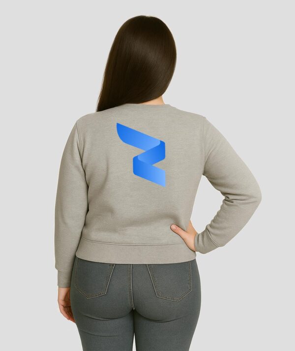 RWA Big Swirl Sweatshirt – Ladies Logo Sweatshirt – Bold Minimalist Streetwear by RWA.Inc - Image 2