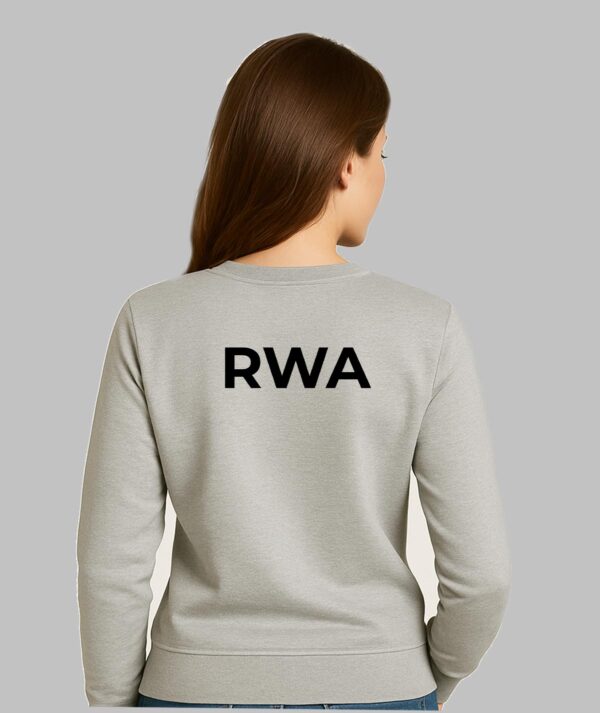 RWA Logo Sweatshirt Ladies – Minimalist Swirl Design – Casual Streetwear by RWA.Inc - Image 2