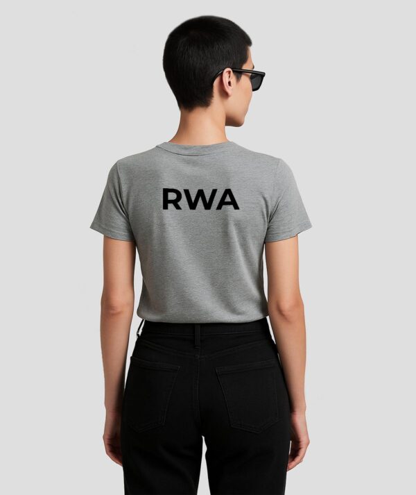 RWA Logo T-Shirt Ladies – Minimalist Swirl Design – Casual Streetwear Tee by RWA.Inc - Image 2