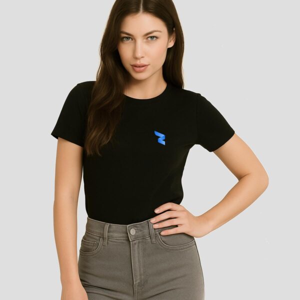 RWA Logo T-Shirt Ladies – Minimalist Swirl Design – Casual Streetwear Tee by RWA.Inc