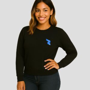 RWA Logo Sweatshirt Ladies – Minimalist Swirl Design – Casual Streetwear by RWA.Inc