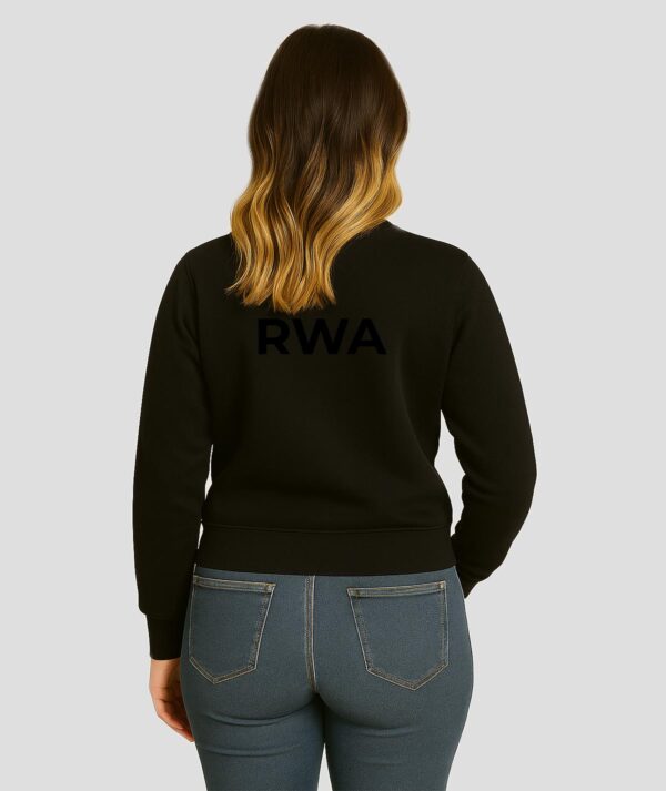RWA Logo Sweatshirt Ladies – Minimalist Swirl Design – Casual Streetwear by RWA.Inc - Image 2