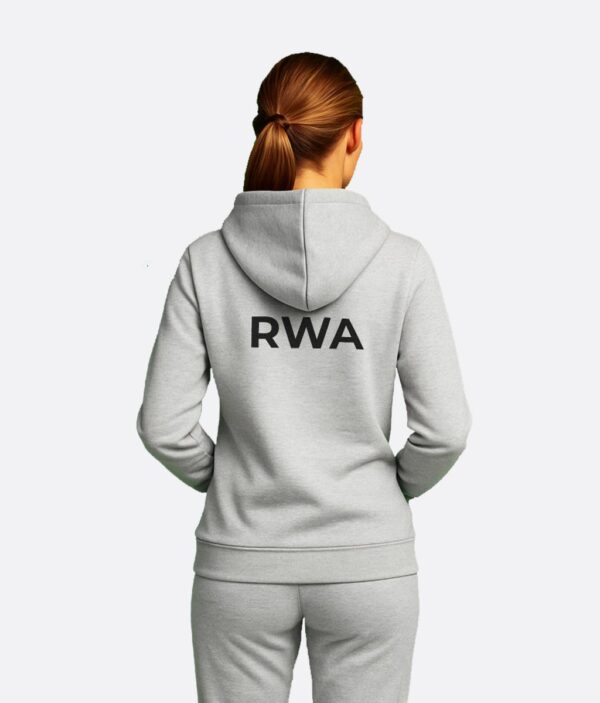RWA Logo Hoodie Ladies – Minimalist Swirl Design – Casual Streetwear by RWA.Inc - Image 2