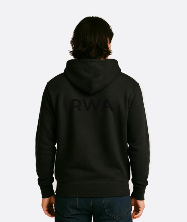 RWA Logo Hoodie Man's – Minimalist Swirl Design – Casual Streetwear by RWA.Inc - Image 2