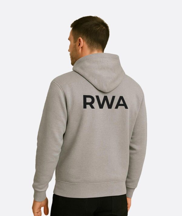 RWA Logo Hoodie Man's – Minimalist Swirl Design – Casual Streetwear by RWA.Inc - Image 2