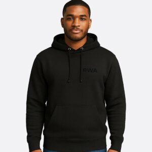 RWA Big Swirl Hoodie – Man's Logo Hoodie – Bold Minimalist Streetwear by RWA.Inc