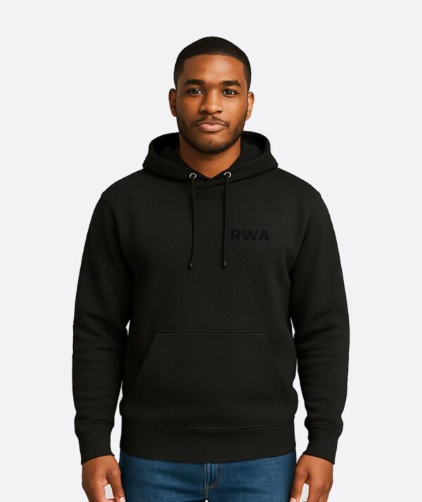 RWA Big Swirl Hoodie – Man's Logo Hoodie – Bold Minimalist Streetwear by RWA.Inc