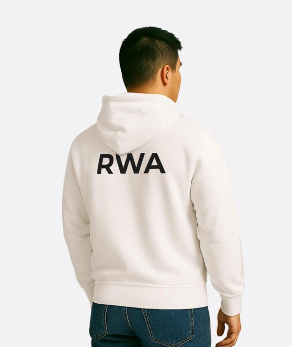 RWA Logo Hoodie Man's – Minimalist Swirl Design – Casual Streetwear by RWA.Inc - Image 2