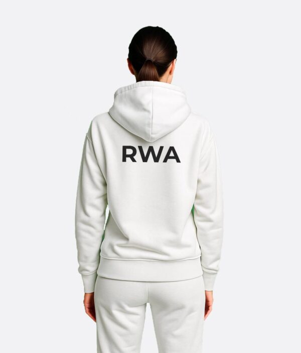 RWA Logo Hoodie Ladies – Minimalist Swirl Design – Casual Streetwear by RWA.Inc - Image 2