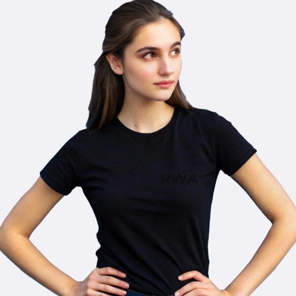 RWA Big Swirl T-Shirt – Ladies Logo Tee – Bold Minimalist Streetwear by RWA.Inc