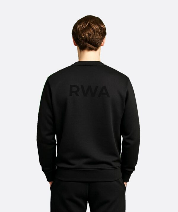RWA Logo Sweatshirt Man's – Minimalist Swirl Design – Casual Streetwear by RWA.Inc - Image 2