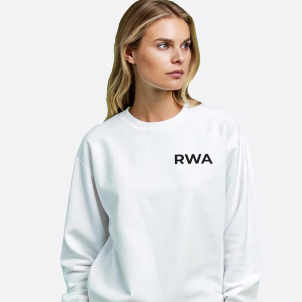 RWA Big Swirl Sweatshirt – Ladies Logo Sweatshirt – Bold Minimalist Streetwear by RWA.Inc