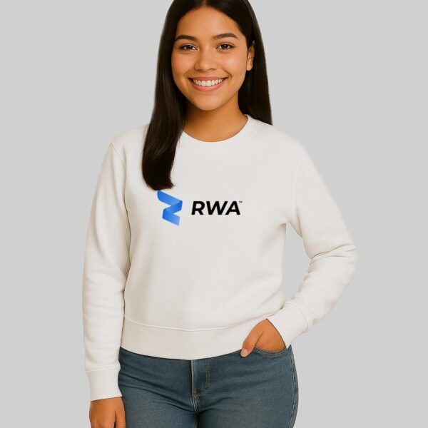 RWA Essential Logo Sweatshirt – Ladies Streetwear Sweatshirt with Center Print – Casual Fit by RWA.Inc