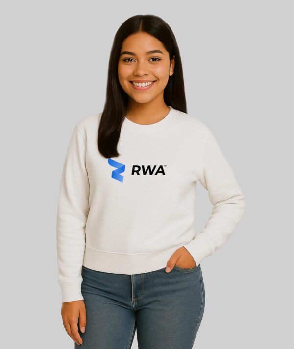 RWA Essential Logo Sweatshirt – Ladies Streetwear Sweatshirt with Center Print – Casual Fit by RWA.Inc