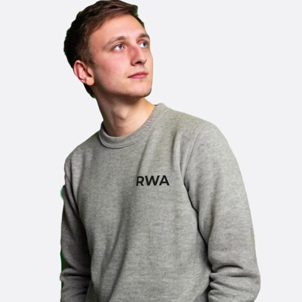RWA Big Swirl Sweatshirt – Man's Logo Sweatshirt – Bold Minimalist Streetwear by RWA.Inc