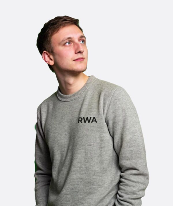 RWA Big Swirl Sweatshirt – Man's Logo Sweatshirt – Bold Minimalist Streetwear by RWA.Inc