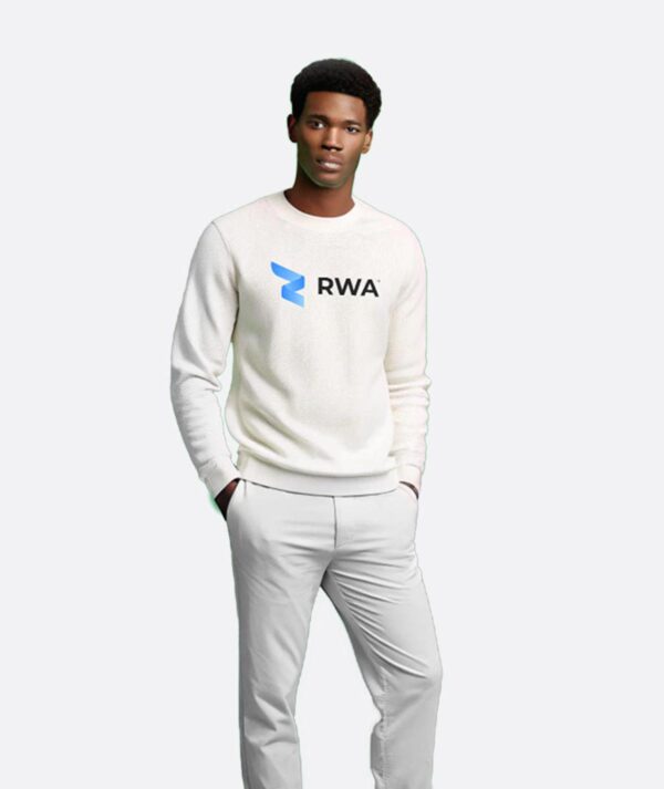 RWA Essential Logo Sweatshirt – Man's Streetwear Sweatshirt with Center Print – Casual Fit by RWA.Inc
